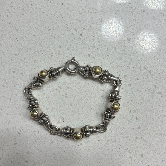 Lagos 18 k gold and sterling silver bracelet - Picture 4 of 5